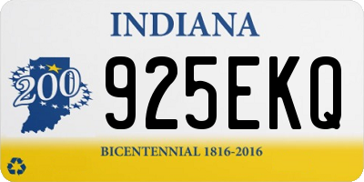 IN license plate 925EKQ