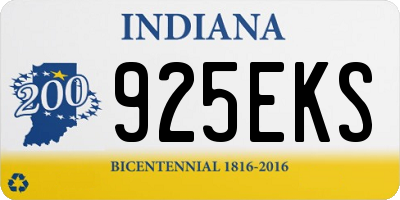 IN license plate 925EKS