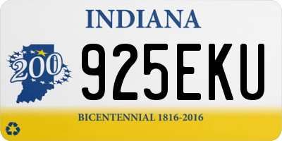 IN license plate 925EKU