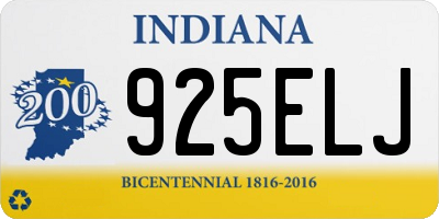 IN license plate 925ELJ