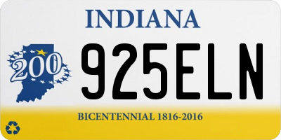 IN license plate 925ELN