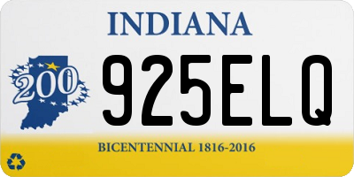 IN license plate 925ELQ