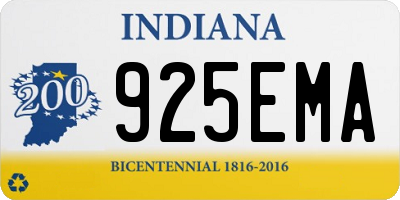 IN license plate 925EMA