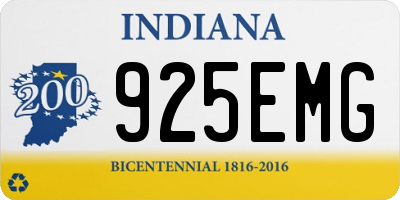 IN license plate 925EMG
