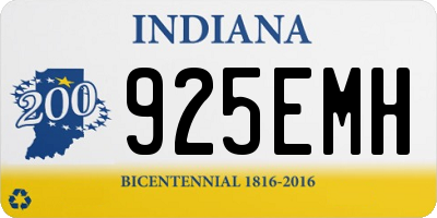 IN license plate 925EMH