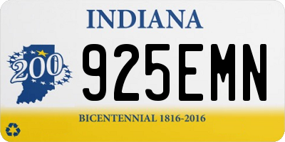 IN license plate 925EMN