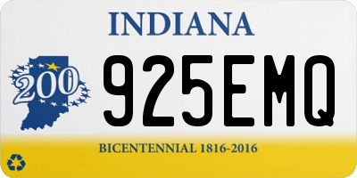 IN license plate 925EMQ