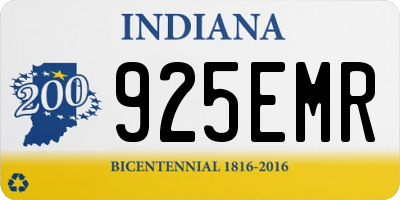 IN license plate 925EMR