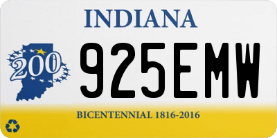 IN license plate 925EMW