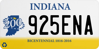 IN license plate 925ENA