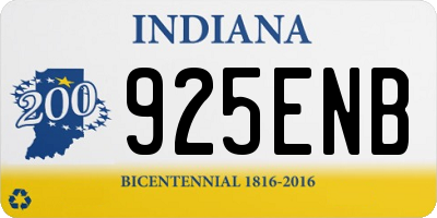 IN license plate 925ENB