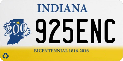 IN license plate 925ENC