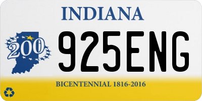 IN license plate 925ENG