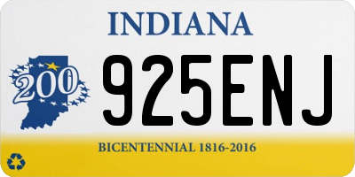 IN license plate 925ENJ