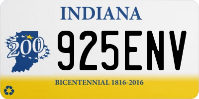 IN license plate 925ENV