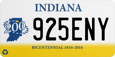 IN license plate 925ENY