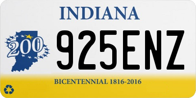 IN license plate 925ENZ