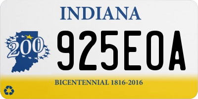 IN license plate 925EOA