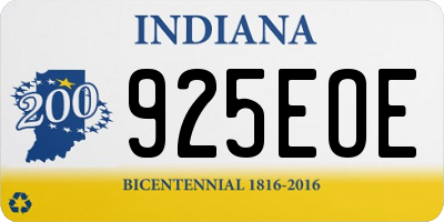 IN license plate 925EOE