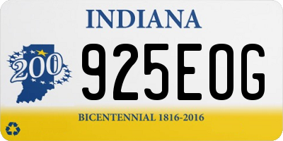 IN license plate 925EOG