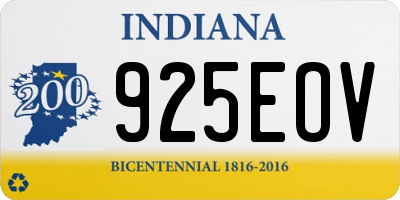 IN license plate 925EOV