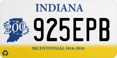 IN license plate 925EPB