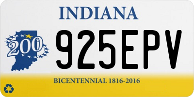 IN license plate 925EPV