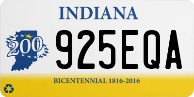 IN license plate 925EQA