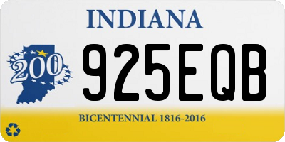 IN license plate 925EQB