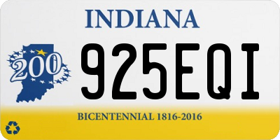 IN license plate 925EQI