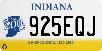 IN license plate 925EQJ