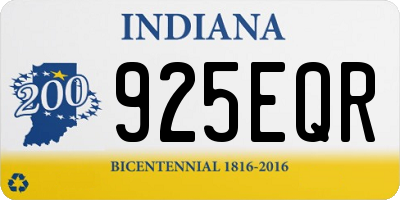 IN license plate 925EQR
