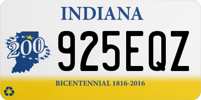 IN license plate 925EQZ
