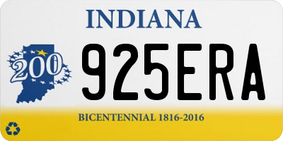 IN license plate 925ERA
