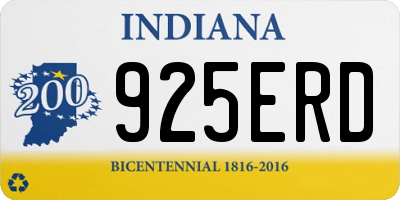 IN license plate 925ERD
