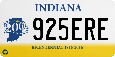 IN license plate 925ERE