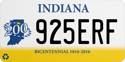 IN license plate 925ERF