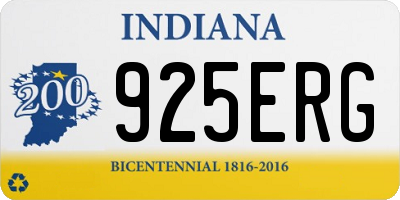 IN license plate 925ERG