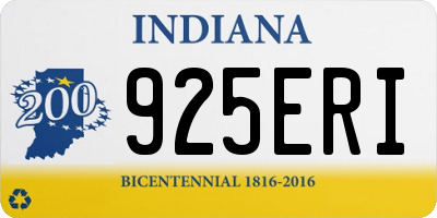 IN license plate 925ERI