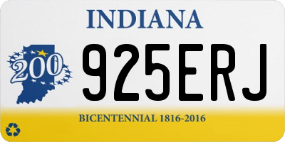 IN license plate 925ERJ