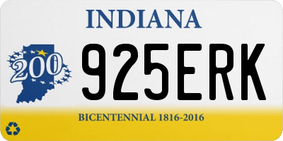 IN license plate 925ERK