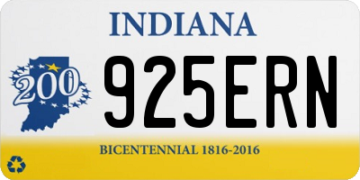 IN license plate 925ERN