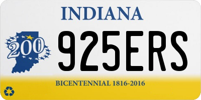 IN license plate 925ERS