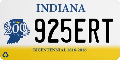 IN license plate 925ERT