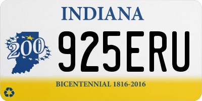 IN license plate 925ERU