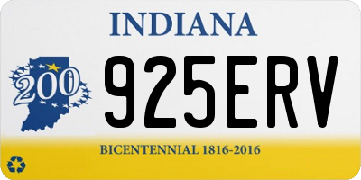 IN license plate 925ERV