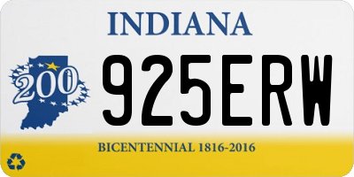 IN license plate 925ERW