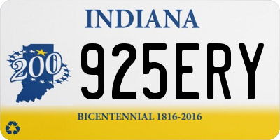 IN license plate 925ERY