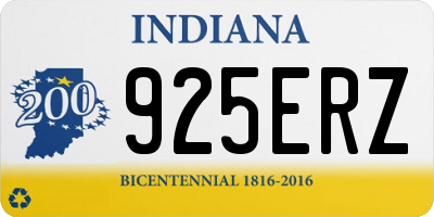 IN license plate 925ERZ