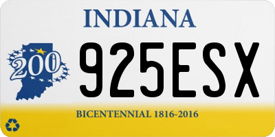 IN license plate 925ESX
